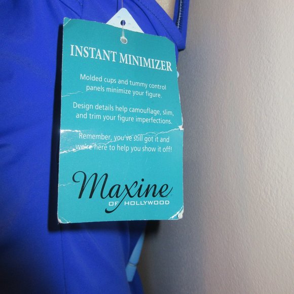 NWT Maxine of Hollywood Royal Blue Swim Suit size L/XL - Picture 5 of 9